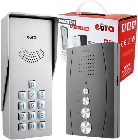 Domofon EURA ADP-38A3 ENTRA grafit Domofon EURA ADP-38A3 ENTRA grafit