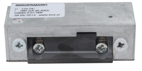 Elektrozaczep BIRA symetryczny ES1-005 12V DC R5 (niskoprądowy) Elektrozaczep BIRA symetryczny ES1-005 12V DC R5 (niskoprądowy)