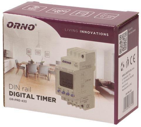 Programator elektroniczny ORNO na szynę DIN OR-PRE-433 Programator elektroniczny ORNO na szynę DIN OR-PRE-433