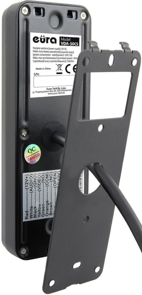 WIDEODOMOFON EURA VDP-00C5 CZARNY TUYA WIDEODOMOFON EURA VDP-00C5 CZARNY TUYA