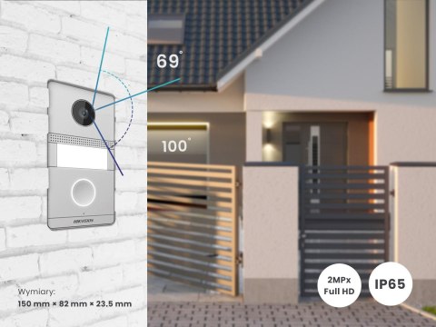 ZESTAW WIDEODOMOFONOWY HIKVISION DS-KIS101-P (Flush) ZESTAW WIDEODOMOFONOWY HIKVISION DS-KIS101-P (Flush)