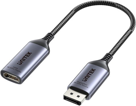 Adapter Unitek DisplayPort 1.4 na HDMI 2.1, 8K60Hz Adapter Unitek DisplayPort 1.4 na HDMI 2.1, 8K60Hz