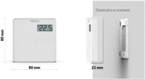 Bezprzewodowy dwustanowy regulator pokojowy biały ST-294v2 Tech sterowniki Bezprzewodowy dwustanowy regulator pokojowy biały ST-294v2 Tech sterowniki