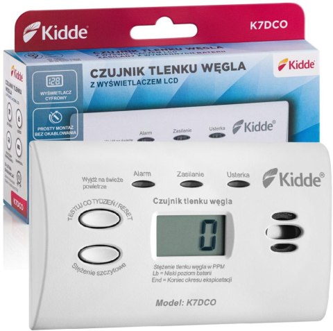 Czujnik czadu z wyświetlaczem Kidde K7DCO Czujnik czadu z wyświetlaczem Kidde K7DCO