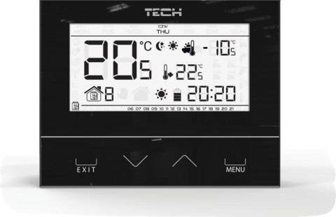 Przewodowy dwustanowy regulator pokojowy czarny ST-292v3 Tech sterowniki Przewodowy dwustanowy regulator pokojowy czarny ST-292v3 Tech sterowniki