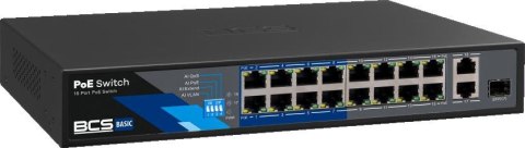 Switch PoE BCS BASIC BCS-B-SP1602G-1SFP Switch PoE BCS BASIC BCS-B-SP1602G-1SFP