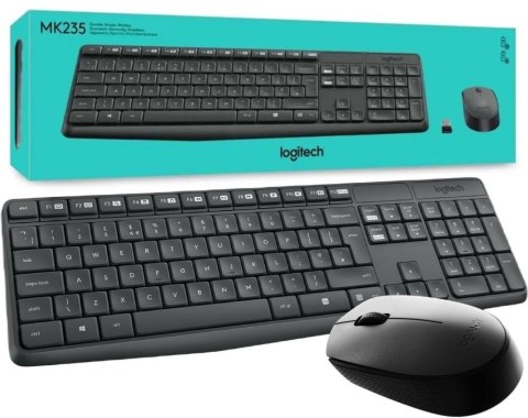 Zestaw bezprzewodowy Logitech MK235 Wireless Desktop Zestaw bezprzewodowy Logitech MK235 Wireless Desktop