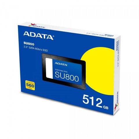 Adata Dysk SSD Ultimate SU800 512GB S3 560/520 MB/s TLC 3D Adata Dysk SSD Ultimate SU800 512GB S3 560/520 MB/s TLC 3D