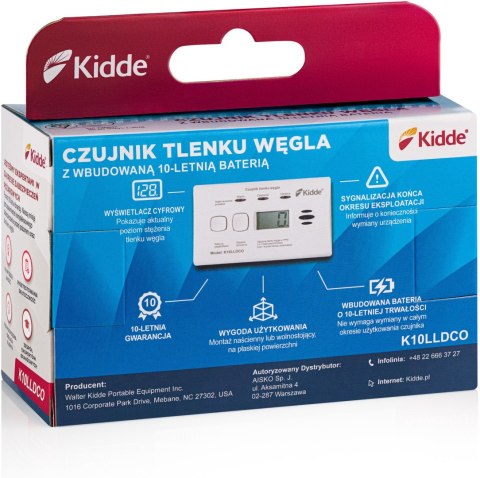 Czujnik czadu z wyświetlaczem Kidde K10LLDCO Czujnik czadu z wyświetlaczem Kidde K10LLDCO