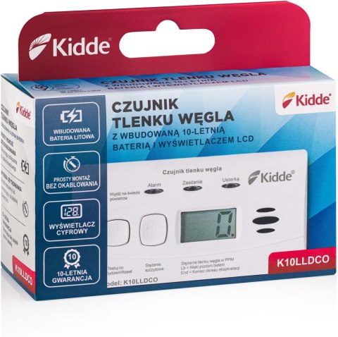 Czujnik czadu z wyświetlaczem Kidde K10LLDCO Czujnik czadu z wyświetlaczem Kidde K10LLDCO