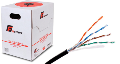 KABEL SKRĘTKA GETFORT PREMIUM CAT.5E U/UTP UV SUCHY 305m KABEL SKRĘTKA GETFORT PREMIUM CAT.5E U/UTP UV SUCHY 305m