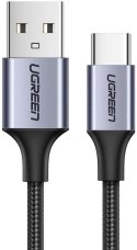 Kabel Ugreen US288 USB-A / USB-C QC 3.0 3A 2m - szary