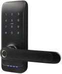 Klamka z kontrolerem dostępu biometria, TTLock/TTHotel, Mifare, szyfrator czarna