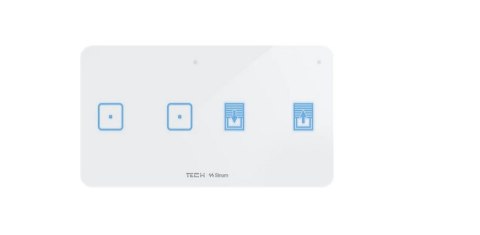 Przewodowy dwupolowy włącznik światła i rolet czarny WSZ-22MP Tech Sterowniki Przewodowy dwupolowy włącznik światła i rolet czarny WSZ-22MP Tech Sterowniki