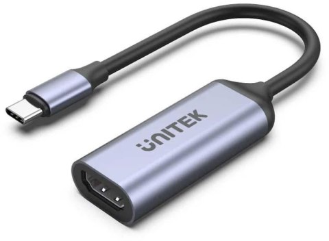 Unitek Adapter USB-C na HDMI 2.1 (8K 60Hz) szary 15cm V1416B Unitek Adapter USB-C na HDMI 2.1 (8K 60Hz) szary 15cm V1416B