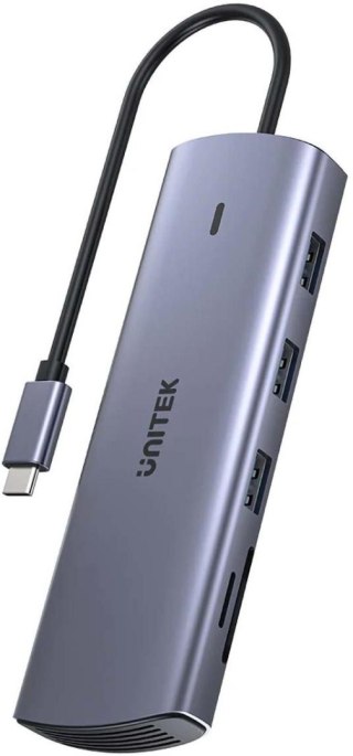 Unitek Hub 9w1 USB C Gigabit Ethernet HDMI VGA 3x USB A czytnik kart PD 100W D1113A