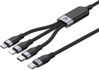 Unitek przewód ładujący USB 3 w 1 czarny