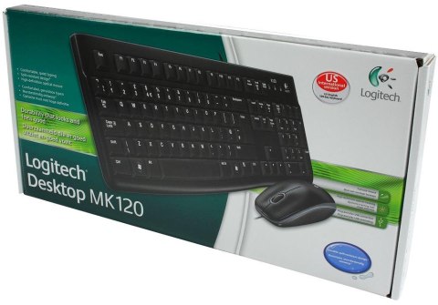 Zestaw przewodowy Logitech MK120 Czarny Zestaw przewodowy Logitech MK120 Czarny