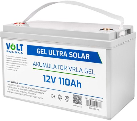 Akumulator Volt Polska GEL VPRO Solar 12V 110Ah Akumulator Volt Polska GEL VPRO Solar 12V 110Ah