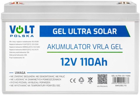 Akumulator Volt Polska GEL VPRO Solar 12V 110Ah Akumulator Volt Polska GEL VPRO Solar 12V 110Ah