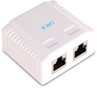 GNIAZDO NATYNKOWE EKRANOWANE GETFORT 2XRJ45 KAT.6