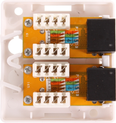 GNIAZDO NATYNKOWE GETFORT 2XRJ45 KAT.5E GNIAZDO NATYNKOWE GETFORT 2XRJ45 KAT.5E