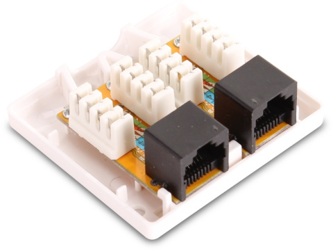 GNIAZDO NATYNKOWE GETFORT 2XRJ45 KAT.5E GNIAZDO NATYNKOWE GETFORT 2XRJ45 KAT.5E