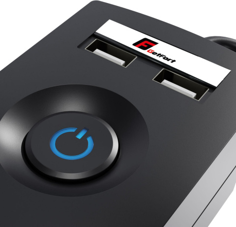 Listwa zasilająca antyprzepięciowa Getfort 5P 3m Czarna USB Listwa zasilająca antyprzepięciowa Getfort 5P 3m Czarna USB
