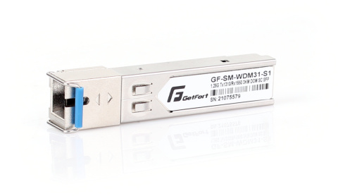 MODUŁ SFP GETFORT WDM 1.25Gbps 3KM SC SM, TX1310/RX1550 MODUŁ SFP GETFORT WDM 1.25Gbps 3KM SC SM, TX1310/RX1550