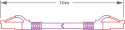 PATCHCORD SKRĘTKA GETFORT CAT.6A S/FTP LSOH 10m fioletowy