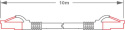 PATCHCORD SKRĘTKA GETFORT CAT.6A S/FTP LSOH 10m szary