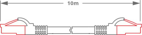PATCHCORD SKRĘTKA GETFORT CAT.6A S/FTP LSOH 10m szary PATCHCORD SKRĘTKA GETFORT CAT.6A S/FTP LSOH 10m szary