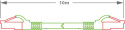 PATCHCORD SKRĘTKA GETFORT CAT.6A S/FTP LSOH 10m zielony