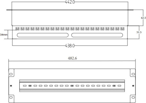 Panel dystrybucji napięć Getfort 3U 22xS Panel dystrybucji napięć Getfort 3U 22xS