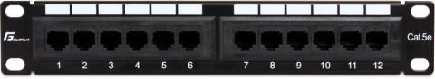 Patch Panel Getfort 10 cali 12 portów PGF-5EUTP12-B4 Patch Panel Getfort 10 cali 12 portów PGF-5EUTP12-B4