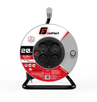 Przedłużacz bębnowy Getfort C20 3x1 H05VV-F 20m