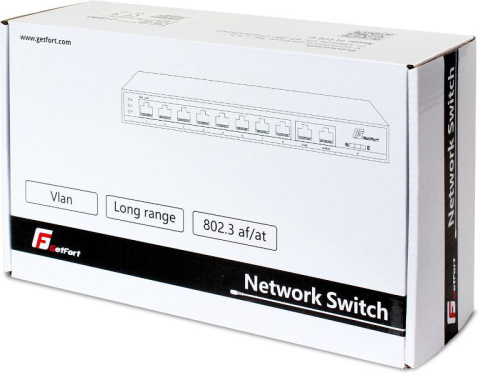 SWITCH POE GETFORT 8FE+2GE 120W SWITCH POE GETFORT 8FE+2GE 120W
