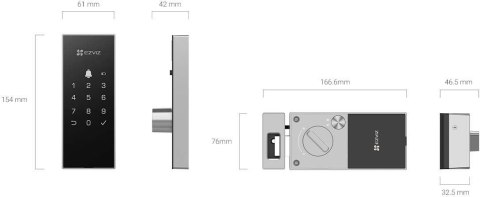 Inteligentny zamek cyfrowy Ezviz DL03 Inteligentny zamek cyfrowy Ezviz DL03