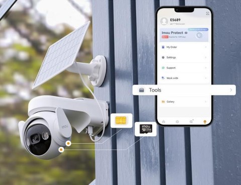 Kamera IP Imou Cell PT 4G kit 3MP bateryjna z panelem solarnym i kartą SIM Kamera IP Imou Cell PT 4G kit 3MP bateryjna z panelem solarnym i kartą SIM