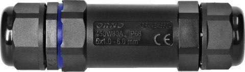 Konektor Mufa kablowa prosta M25 IP68, 5x6mm², 450V/30A OR-AE-13604 Konektor Mufa kablowa prosta M25 IP68, 5x6mm², 450V/30A OR-AE-13604