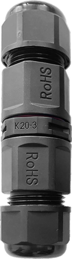 Konektor Mufa kablowa prosta z szybkozłączką IP68, 3x4mm2, 400V/20A OR-AE-13620 Konektor Mufa kablowa prosta z szybkozłączką IP68, 3x4mm2, 400V/20A OR-AE-13620
