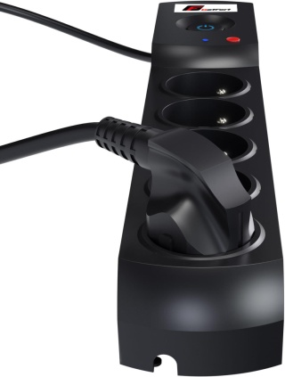 Listwa zasilająca antyprzepięciowa Getfort 5P 1,5m Czarna