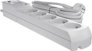 Listwa zasilająca antyprzepięciowa Getfort 5P 5m Szara