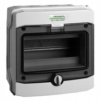 PLASTIKOWA OBUDOWA INSTALACYJNA Natynkowa IP65, 1x6 modułów. PHS 6T NOARK 113262 PLASTIKOWA OBUDOWA INSTALACYJNA Natynkowa IP65, 1x6 modułów. PHS 6T NOARK 113262