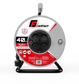 Przedłużacz bębnowy Getfort C40 3x1,5 H05VV-F 40m