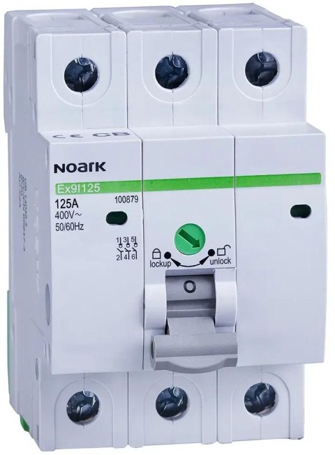 ROZŁĄCZNIK IZOLACYJNY, SZER. 3 MODUŁY, 3P, 100A, Ex9I125 3P 100A Noark 100878 ROZŁĄCZNIK IZOLACYJNY, SZER. 3 MODUŁY, 3P, 100A, Ex9I125 3P 100A Noark 100878