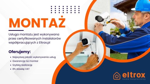 Zestaw monitoringu 8 kamer tubowych EZI-B140-F2 4MPx IP EZ-IP by Dahua z usługą montażu Zestaw monitoringu 8 kamer tubowych EZI-B140-F2 4MPx IP EZ-IP by Dahua z usługą montażu