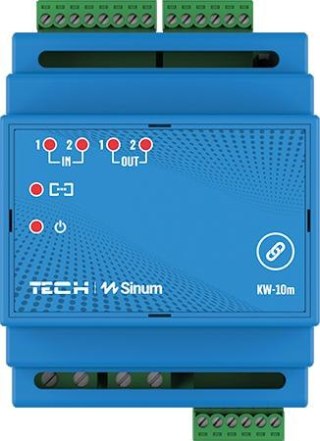 Moduł karta wejść/wyjść na szynę DIN KW-10m Tech sterowniki