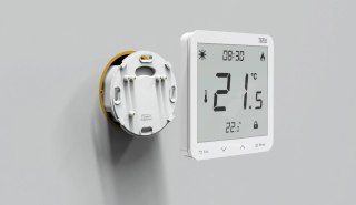 Przewodowy dwustanowy regulator pokojowy podtynkowy czarny ST-297z v3 Tech sterowniki