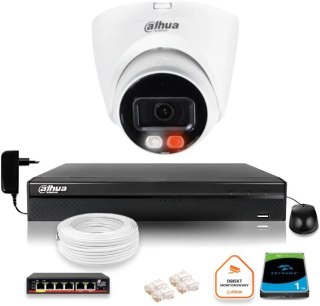 Zestaw monitoringu IP DAHUA 4Mpx 2K kamera IPC-HDW1439V-A-IL z dyskiem
